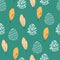 Illustration seamless pattern of contour white eggs and