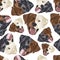 Illustration seamless pattern Labrador diversity