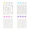 Illustration of set of 4 square mazes for kids