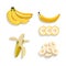 Illustration set bunch of banana