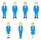 Illustration set of businessmen and businesswomen