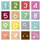 Illustration Set of Telecommunication and Numeric Icons