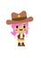 Illustration of a sheriff girl in a cartoon style