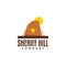 Illustration of a sheriff hat forming a hills. good for any business with a american style