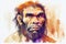 An illustration showcasing the depiction of a Neanderthal man, providing a glimpse into the fascinating world of our