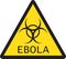 Illustration of sign of Ebola biological hazard