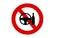 Illustration of a sign representing forbidden driving under the influence of alcohol