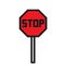 Illustration of a sign that says stop