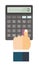 Illustration of simple and cute calculator, IT, technology, payment, finance
