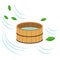 Illustration of a simple and flat bathtub