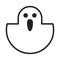 Illustration of a simple screaming ghost
