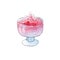 Illustration of a sketch of watercolor sweets on Ramadan on a white background. Faluda