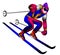 Illustration skier