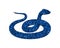 Illustration of snake blue animal glitter