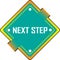 Illustration of solution next step  button with colourful design