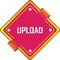 Illustration of solution upload button with colourful design