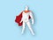 Illustration of standing superhero, business power icon
