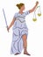 Illustration of the statue of justice , vector draw