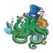 Illustration of Steampunk octopus