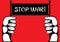 Illustration stop war poster