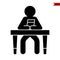 illustration of student glyph icon