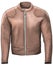 Illustration of a stylish brown leather jacket
