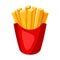 Illustration of stylized french fries.
