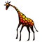 Illustration of stylized giraffe.