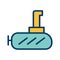 Illustration Submarine Icon For Personal And Commercial Use.