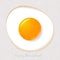 Illustration of Sunny-Side Up Fried Egg. Good morning postcard. Breakfast picture.