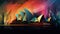 Illustration of Sydney Opera House in Australia, Generative AI