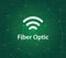 Illustration symbol for fiber optic or optical fiber that can transmitting information from one place to another by