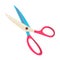 Illustration of tailors scissors needlework item. Handicraft and hand made. Feminine creativity hobby and shopping.