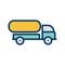 Illustration Tank Truck Icon For Personal And Commercial Use.