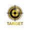 illustration target icon symbol logo concept design template