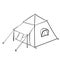 Illustration of Tent isolate on white background - Hand drawn Vector