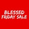 Illustration of the text blessed Friday on a red background - discount at the store concept