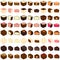 Illustration on theme beautiful big set sweet chocolate candy bonbon