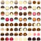 Illustration on theme beautiful big set sweet chocolate candy bonbon