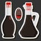 Illustration on theme big kit varied glass bottles filled liquid soy sauce