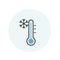 Illustration of thermometer freezing temperature