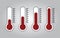 Illustration of thermometers, flat style, EPS10