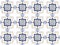 Illustration of tiles textured symmetrical vintage pattern