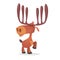 Illustration of the tiny little forest moose.