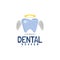 Illustration of a tooth with a wings and a angel ring, good for dental kids logo
