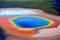 illustration top view Grand Prismatic Spring in Yellowstone. 3d illustration. Generative AI