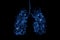 Illustration of a toxic blue smoke in Lung. illness concept