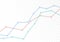 Illustration of a transparent line growing graph. Suitable as a background for a banner about stock trading and the economy. Space