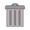 Illustration Trash Icon For Personal And Commercial Use.