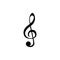 Illustration of a treble clef musical note